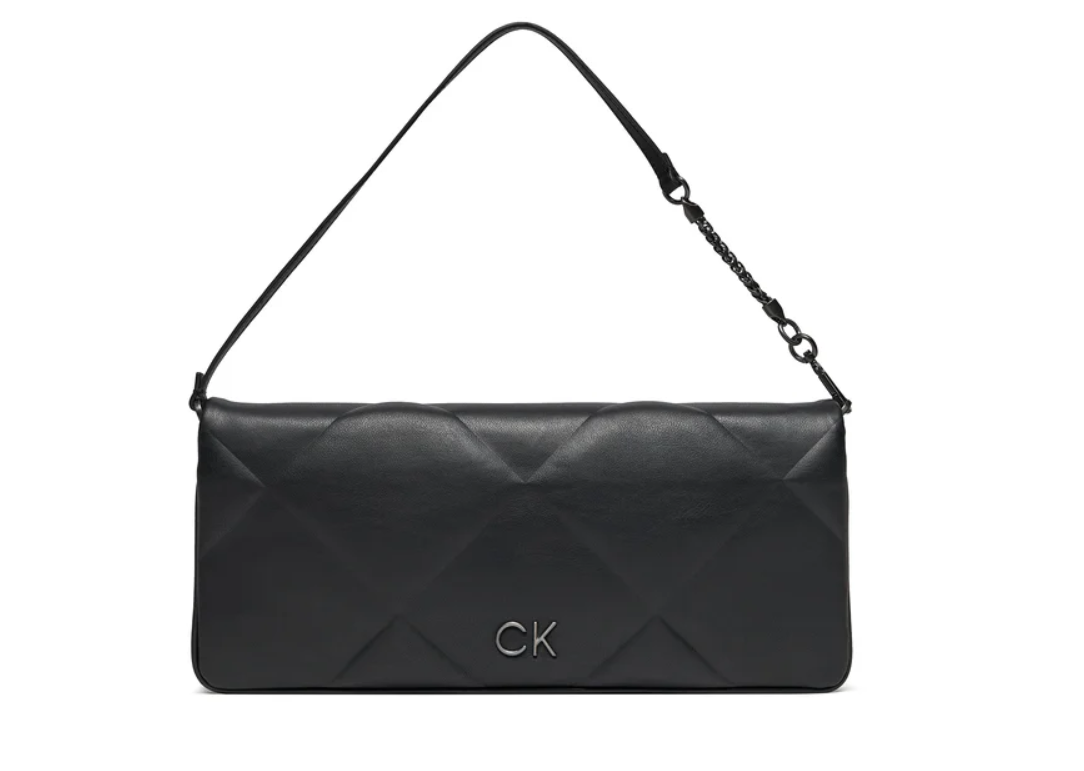 Bolso Calvin Klein Re-Lock Quilt Wristelet Clutch negro