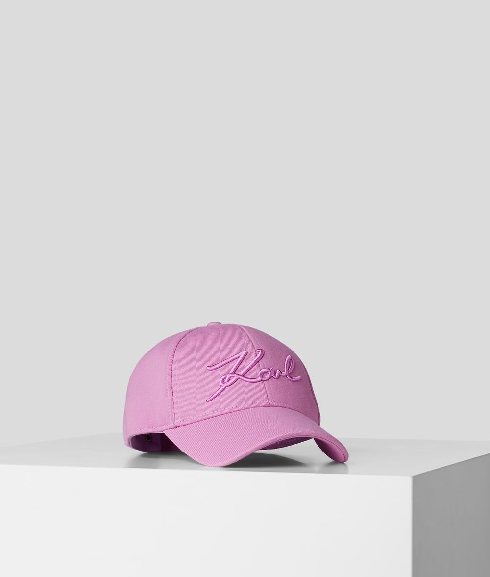 Gorra K/Signature de Karl Lagerfeld de color Rosa Mujer Accesorios de Sombreros y gorros de 