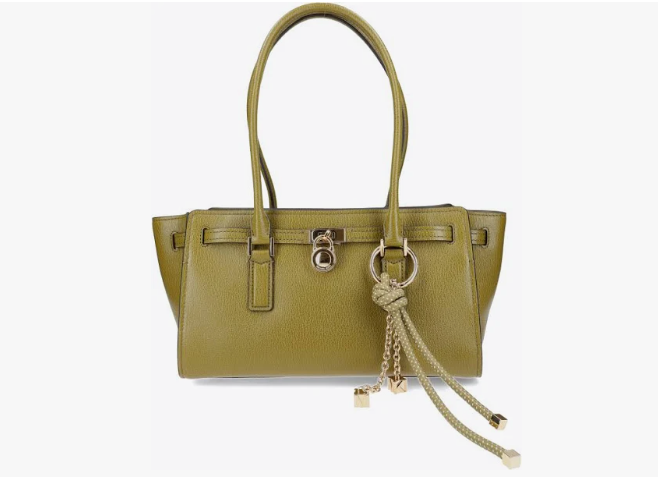 Bolso satchel Hamilton Moderne pequeño de piel PISTACHIO