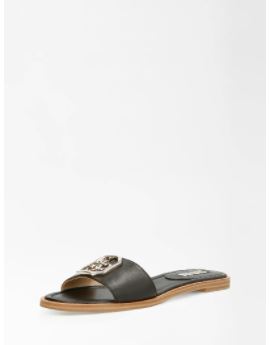 Sandalia Guess plana logo central dorado negro - 95.00 € Bolsos y zapatos  de mujer, marcas de moda online, Michael kors, Karl lagerfeld, Guess,  Armani, Premiata y muchas marcas más