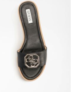 Sandalia Guess plana logo central dorado negro - 95.00 € Bolsos y zapatos  de mujer, marcas de moda online, Michael kors, Karl lagerfeld, Guess,  Armani, Premiata y muchas marcas más