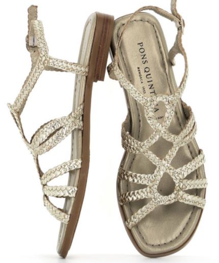 Sandalia Pons Quintana trenzada correa tobillo dorada - 170.00 € Bolsos y  zapatos de mujer, marcas de moda online, Michael kors, Karl lagerfeld,  Guess, Armani, Premiata y muchas marcas más