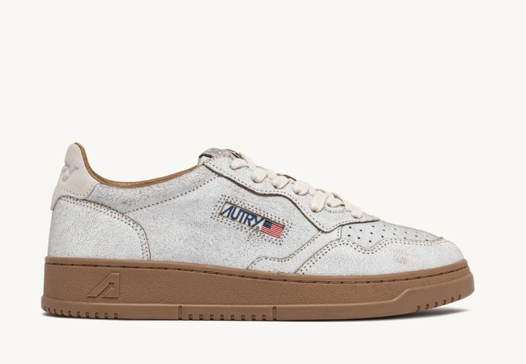 Autry - Zapato Medalist Suede Cracked White