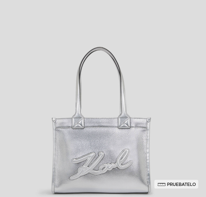 BOLSO TOTE MEDIANO DE PIEL GRANULADA K/SKUARE