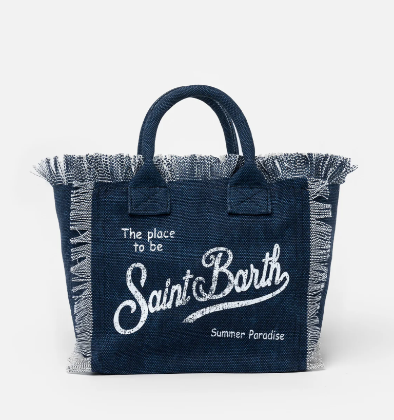 Bolso de mano Colette de lona de algodón índigo