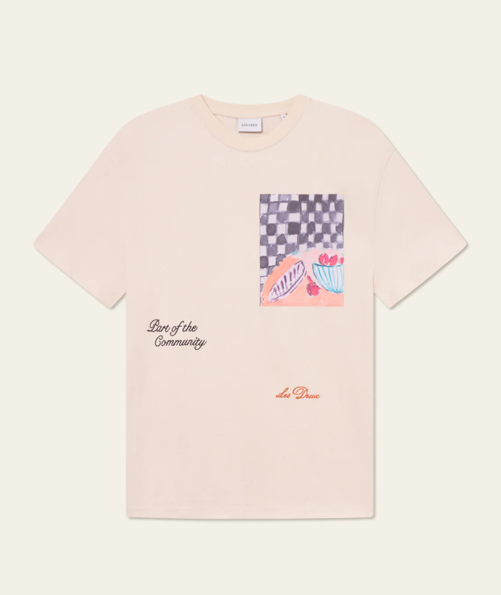Camiseta Le deux marfil claro cena
