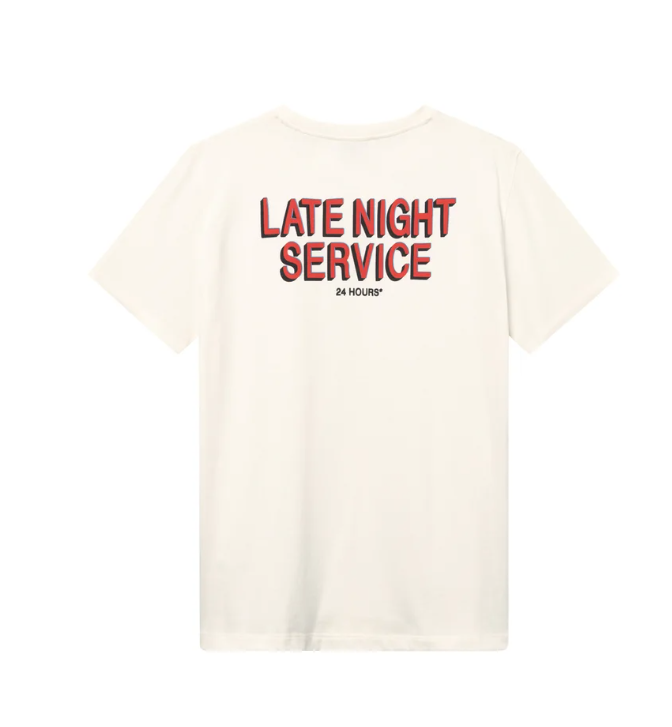 LATE NIGHT SERVICE - Camiseta estampada - light ivory