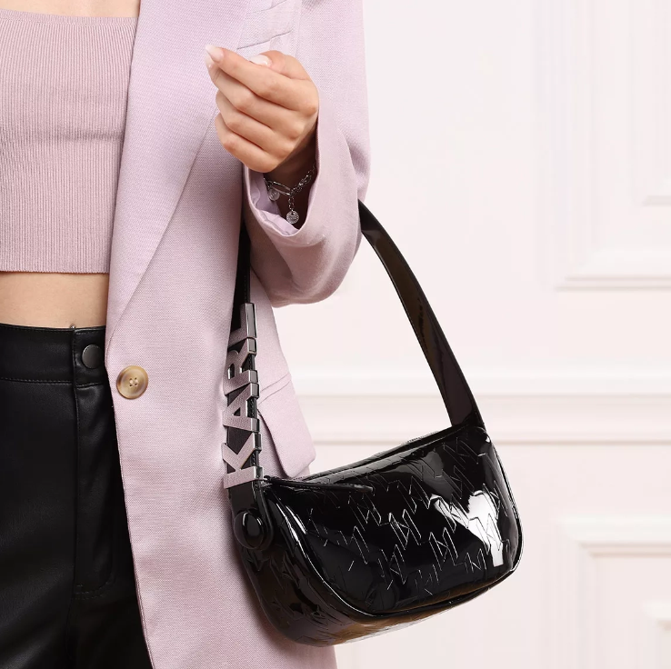 Karl Lagerfeld 'k/swing Sm Baguette' Handbag In Purple