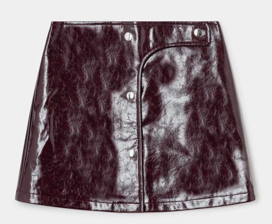 LENA PLUM SHORT SKIRT