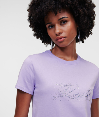 Karl Lagerfeld Ropa Mujer Camiseta Karl Lagerfeld Firma Strass