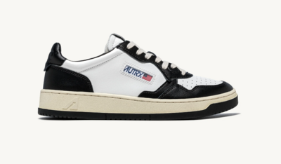 ZAPATILLAS BAJAS MEDALIST DE PIEL BICOLOR BLANCO Y NEGRO