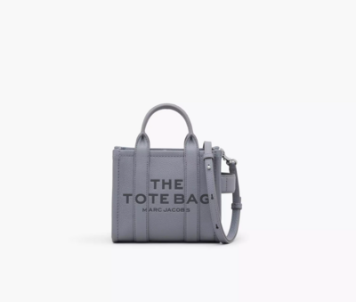 The Leather Crossbody Tote Bag mini Marc Jacobs wolf grey