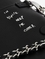 Bolso Rock piel granulada impresa Graffiti black