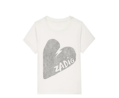 Camiseta Z&V Alys Hc Big Heart Strass WHITE