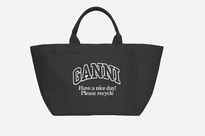 Ganni Shopper XXL Contrasted Logo