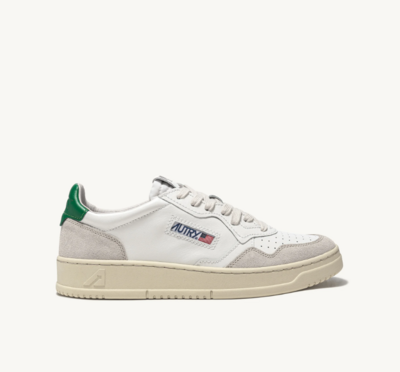 ZAPATILLAS MEDALIST LOW DE PIEL BLANCA Y AMAZON Y ANTE BEIGE