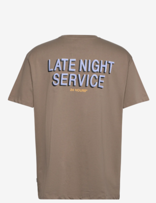 LATE NIGHT SERVICE - Camiseta estampada taupe