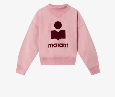 sudadera de algodón con logotipo moby bubblegum burgundy