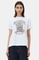 Camiseta básica blanca holgada de leopardo GANNI