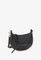 Bolso de hombro de cuero Oskan Moon negro