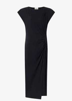 vestido de jersey de algodón negro