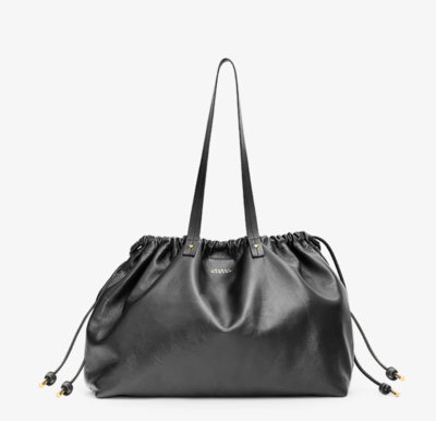 Bolso tote silven e/w de piel brillante black