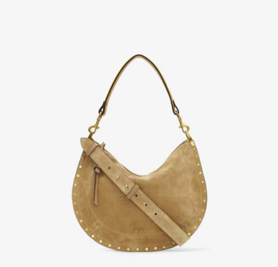 Bolso de piel de ante de becerro oskan soft zip taupe