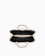 Bolso shopper logotipo en relieve y colgante metálico marfíl