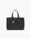 Bolso shopper logotipo en relieve y colgante metálico black