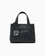 Bolso tote letras en relieve y bandolera extraíble black
