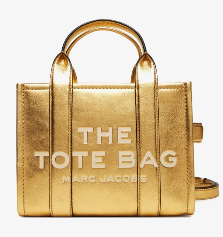 The Metallic Small Tote Bag Gold