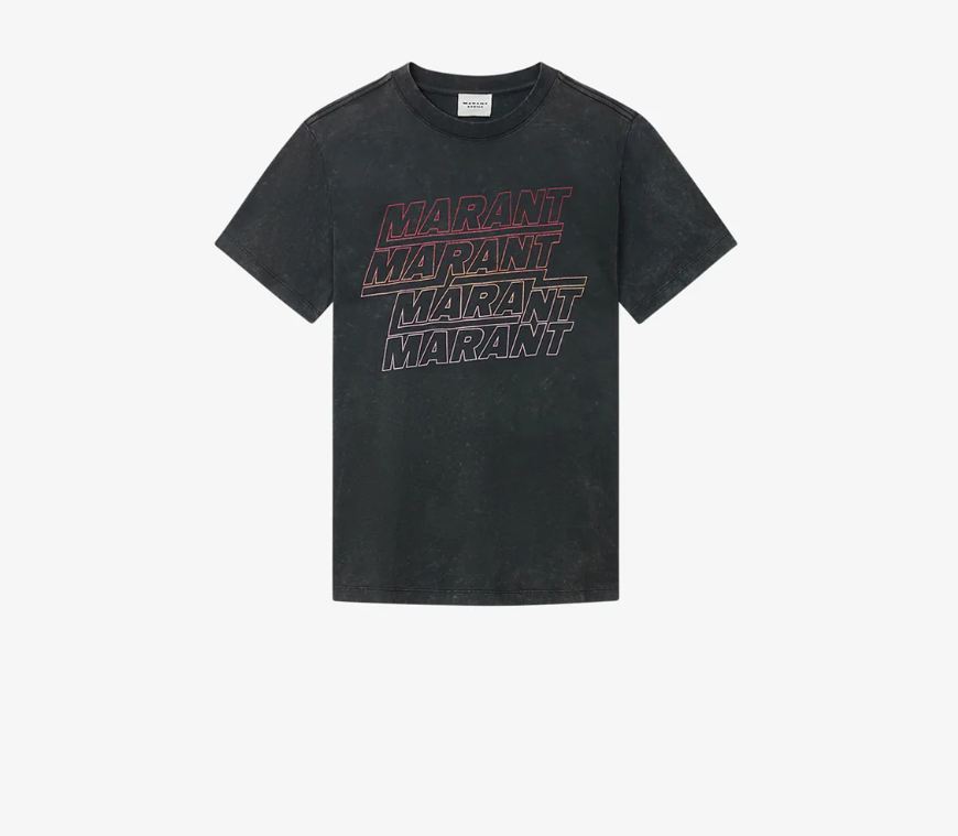 camiseta de manga corta de algodón zoeline offblack