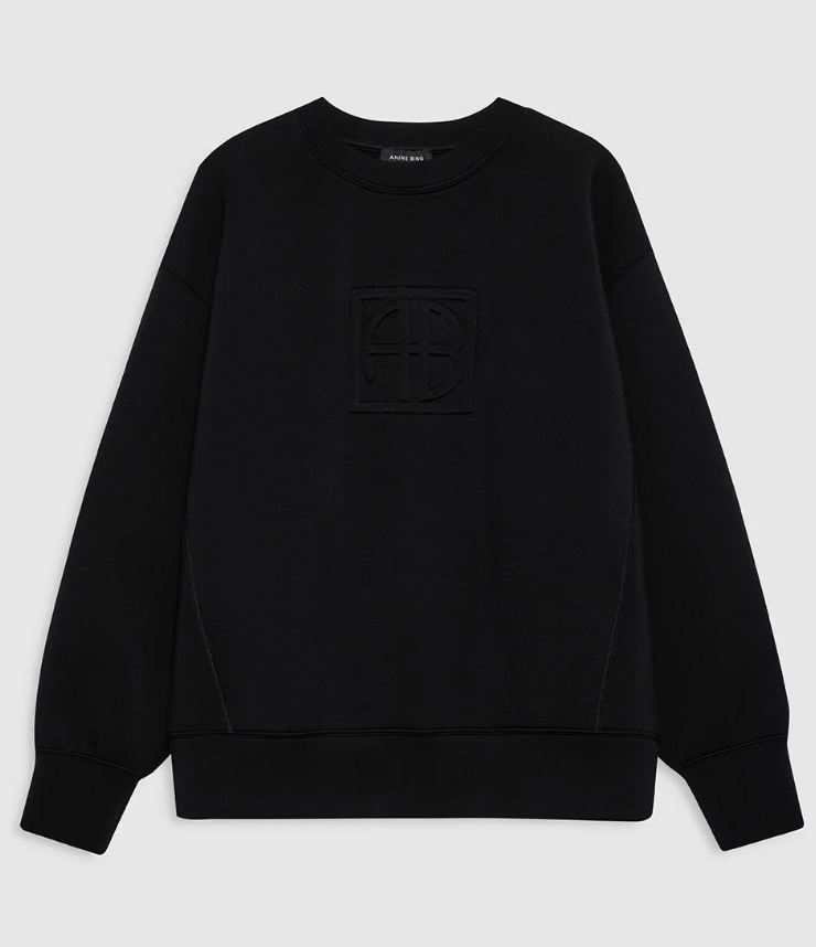 Sudadera Alto con monograma enmarcado negro